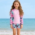 thumbnail image 2 of LILIYA Girls Tankini Swimsuits Size 14-16 Ruffle Hem Solid Color Little Girls' Swimwear Breathable Two Piece Criss Cross Bathing Suits for Girls 7-16 Years, 2 of 8