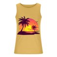 thumbnail image 3 of cocolona Mens Summer Sports Tank Tops Fashion Crew Neck Sleeveless Casual Hawaiian Print Beach T-shirts Gym Workout Shirts, 3 of 5