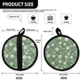 thumbnail image 7 of ZIATUBLES 2 PCS Pot Holders Heat Resistant Trivet Mat with Pockets Non-Slip Quilted Cotton-Like Liner Trivet Mat Washable Pan Mat 8 Inch Round Kitchen Counter Decor, Daisy Green, 7 of 7