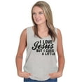 thumbnail image 5 of I Love Jesus But I Cuss a Little Tank Top Tee Shirt Women Brisco Brands S, 5 of 6