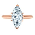 thumbnail image 2 of 2.5 ct Marquise Cut Natural Aquamarine Solitaire Engagement Ring for Women in 14K Rose Gold, 2 of 2