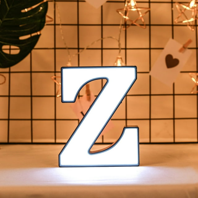 Xihbxyly Lámpara de Noche Creativa con Letras Led, Luz Blanca Cálida y Suave, Ideal para Decorar Paredes o de Pie, Mesas de Fiesta, Decoración Navideña, Material Abs+Pp, 16-20 Cm