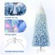 thumbnail image 5 of QinaQin Árbol de Navidad tipo lápiz nevado con luces LED cálidas, disponible en 6 o 7.5 pies, 320 puntas, incluye guantes, base plegable y papel kraft decorativo, 5 of 8