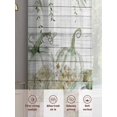 thumbnail image 6 of Fall Thanksgiving Sheer Curtains 63 inches Long 2 Panels Set Pumpkin Hydrangea Eucalyptus Wood Grain Tiers Sheers Rod Pocket Small Window Short Curtains for Kitchen Cafe, Each 52" W x 63" L, 6 of 7