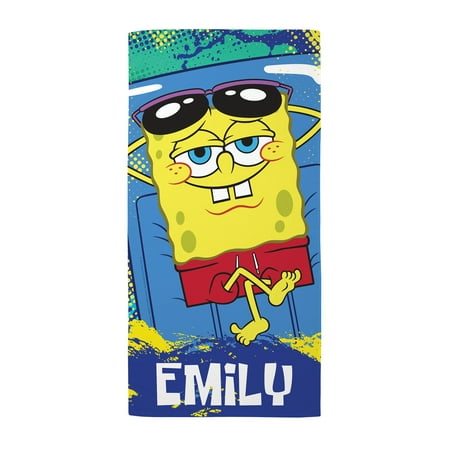 Personalized SpongeBob SquarePants Raft Beach Towel