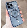 thumbnail image 1 of KOMI Magnetic Case for iPhone 14 Pro Max Case [Compatible with MagSafe] Camera Lens Protector Plating Luxury Cover for Women Men Clear Soft TPU Shockproof Protective Phone Case Pink, 1 of 5