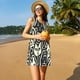 thumbnail image 3 of Fotbe Abstract Cat Faces Pattern Vestido de Verano sin Mangas para Mujer – Vestido Midi Línea A, Estilo Camiseta Floral, Vestido Playero Casual y Fluido, 3 of 7