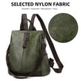 thumbnail image 4 of TFixol 2022 Sac à Dos de Voyage Rétro pour Femmes en PU avec Design Anti-Vol, Multiples Poches, Imperméable et Durable pour Usage Quotidien, Vert, 4 of 6
