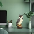 thumbnail image 4 of Épouvantail d'Oiseau Hibou Réaliste à Cornes pour Statues de Jardin Brun, 4 of 8