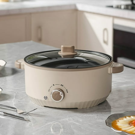 Electric Pot, 3L Multi-Function Electric Hot Pot Cooker, Non-Stick Frying Pan, Multifunctional Electric Hot Pot for Steak, Egg, Ramen, Soup, Shabu Shabu Pot for Camping, RVs, Party
