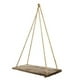 thumbnail image 2 of Estante colgante de pared Estante colgante de pared Juego de 2 estantes flotantes de madera con cuerda, 2 of 6