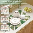 thumbnail image 5 of Christmas Snowflake Dish Drying Mat for Kitchen Counter 2 Pack with Non-Slip Rubber Backing - Absorbent Coffee Bar Mat, Dish Rack Mat, Christmas Trees Dish Drying Mats 18x24+19.5x12 inch, 5 of 7
