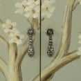 thumbnail image 5 of Christopher Knight Home Vintage Hand-Painted Half Moon Accent Storage Cabinet with Floral Design, Soft Green, 5 of 11