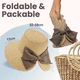 thumbnail image 2 of Circunferencia del sombrero 52-58 cm, sombrilla para mujer, sombrero de playa con lazo dividido, protector solar de viaje a la moda, sombrero de paja con borde grande, 2 of 5
