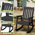 thumbnail image 3 of Homall Outdoor Rocking Chair Resin All-Weather Resistant High-Back Rocker for Patio, Garden, 3 of 8