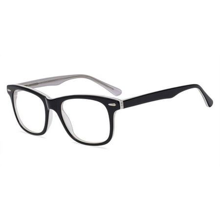 - Contour Womens Prescription Glasses, FM13037 Black/Crystal