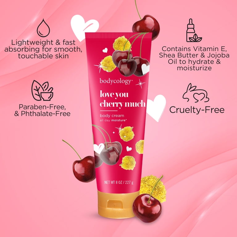 Bodycology Love You Cherry Much Shea Butter Body Cream, 8 oz