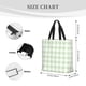 thumbnail image 2 of Easygdp Green Checkboard Bolsa Tote para Mujer, Bolso de Hombro para Trabajo, Playa, Viajes, Compras y Supermercado, 2 of 5