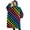 Colorful Rainbow Checkered, variant on Oversized Wearable Blanket Hoodie,Colorful Rainbow Checkered Pattern Sherpa Blanket Hoodie with Super Pockets,Super Warm Fuzzy Pullover for Women & Men