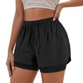 thumbnail image 2 of Conairie Athletic Shorts for Women Loose Quick Dry Stretch High Waisted Yoga Shorts with Built-In Liner Lightweight Summer Sport Shorts with Pockets Black M, 2 of 6