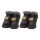 thumbnail image 1 of Greeniant TureClos, 4 Uds., zapatos para perros, botas de nieve impermeables de lana difusa cálida, calzado de invierno para mascotas de cuero PU Ropa para mascotas negro Tipo 2 Greeniant PT000057-07B, 1 of 6