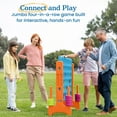 thumbnail image 4 of ECR4Kids Jumbo 4-To-Score Giant Game with 42 Rings and Reset Sliders, Outdoor Games, Vibrant, 4 of 10