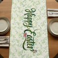 thumbnail image 5 of Easter Table Runner, Spring Floral Easter Eggs Bunny Tulip Butterfly Washable Cotton Linen Table Runners 72 Inches Long, Dresser Scarf Runner for Dining/Coffee/Kitchen/TV Stands/Cabinets 13''x72'', 5 of 9