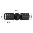 thumbnail image 2 of 2 Piezas de Conector de Esquina de Barra de Cortina, Conector de Esquina de Barra de Cortina Ajustable para Barras de Cortina de Ventana de BahíA de 1 Pulgada (Negro), 2 of 6