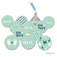 thumbnail image 1 of Chocolate Drop Labels, Fits Hershey's Kisses, Ultimate Boy Baby Shower Collection, Mint Green, 216-Pack, 1 of 2