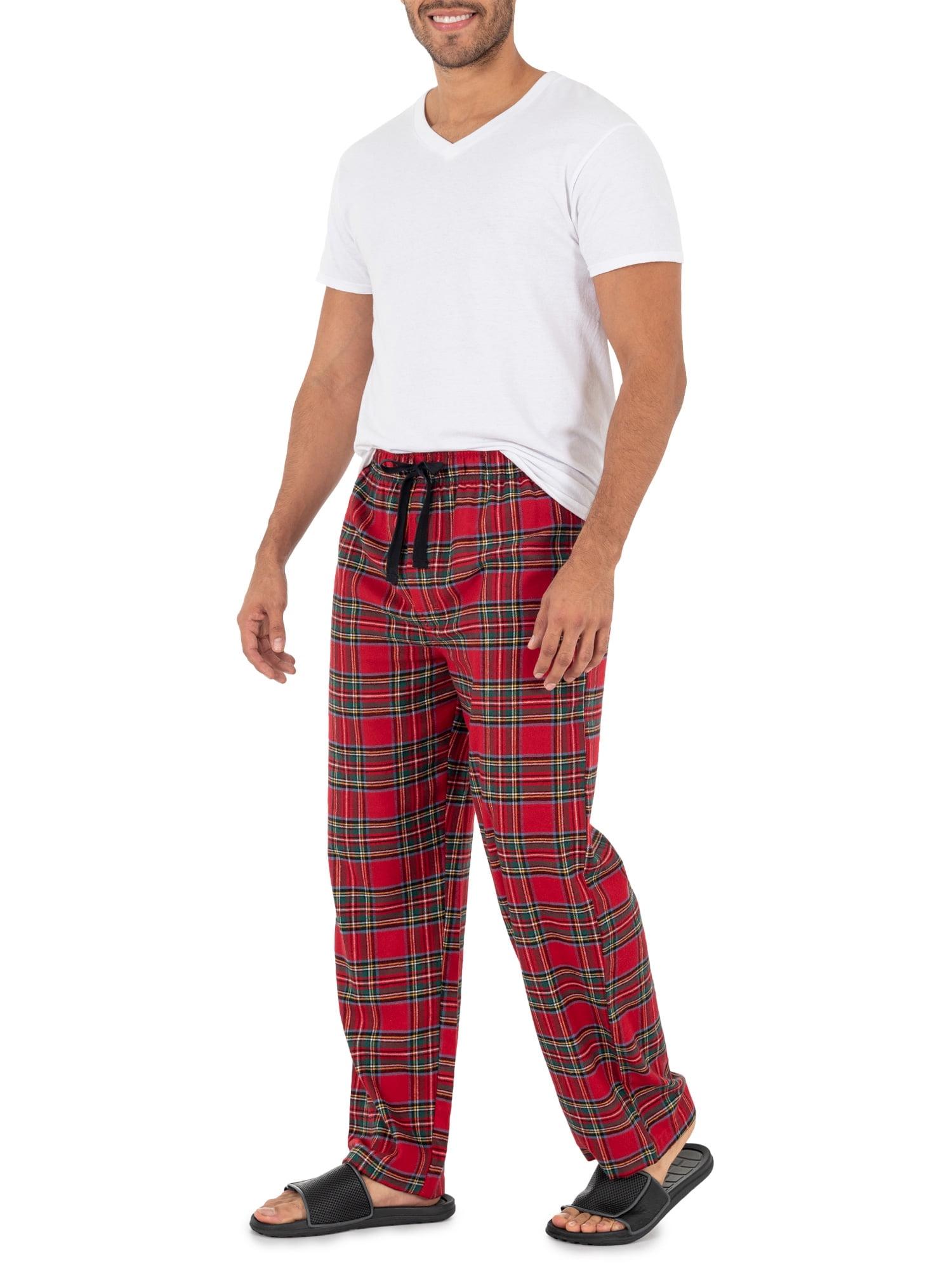 George Men's Plaid Woven Flannel Sleep Pants
