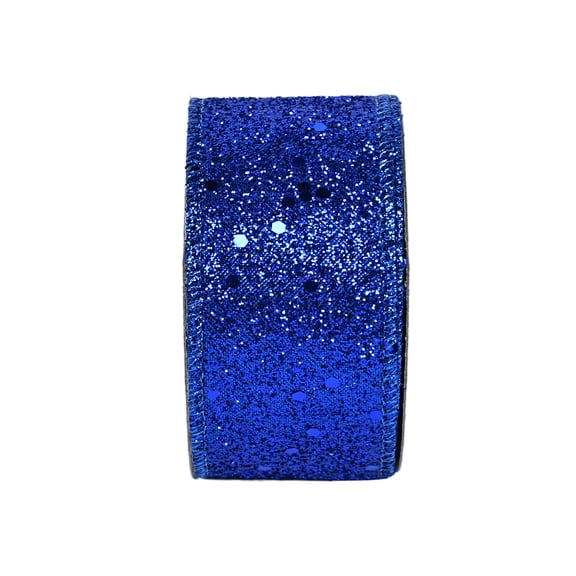 Gwen Studios 1.5" Metallic Blue Wire Ribbon, 3 yards