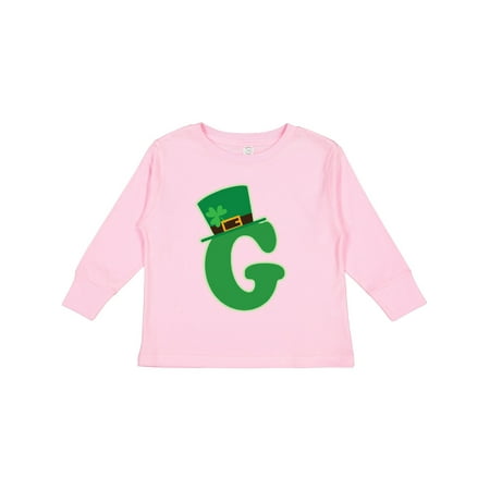 

Inktastic Irish St Patricks Day Letter G Monogram Gift Toddler Boy or Toddler Girl Long Sleeve T-Shirt