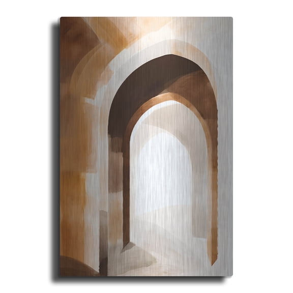 Luxe Metal Art 'Mid Century 6' by Petals Prints Design, Metal Wall Art, 12"x16"