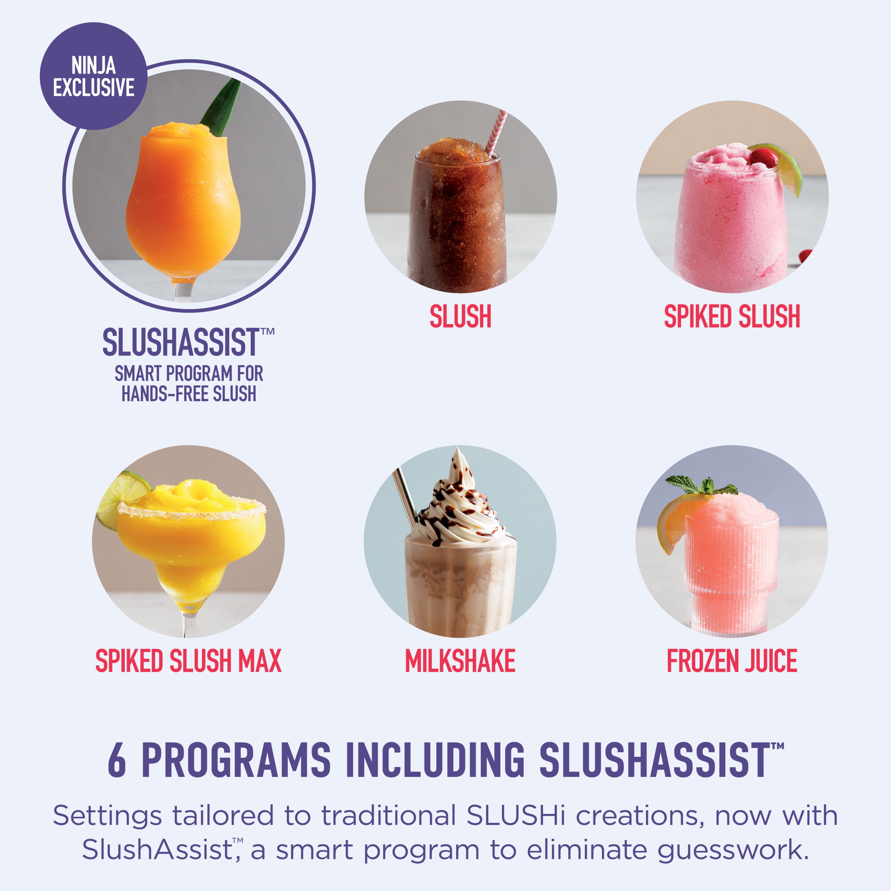 Ninja SLUSHi Max 150-Oz Frozen Drink Machine with SlushAssist Technology, 6 Presets, Dishwasher Safe, Party-Sized, Slushy Maker, FS605SG Blue