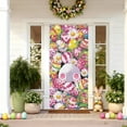 thumbnail image 6 of Vggrvlo Easter Eggs Door Cover Decoration 3D Visual Effects Cottagecore Wildflower Easter Rabbit Door Curtains Banners for Indoor Outdoor Decorations 71"x35", 6 of 6