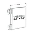 thumbnail image 2 of Two-Sided Acrylic Sign Holder with Suction Cup Grippers 5.5"W x 8.5"H, 10-Pack, 2 of 4