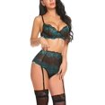 thumbnail image 2 of Conjunto de lencería para mujer con cinturones de liga Sujetador y panty sexy Conjuntos de lencería con aros Zhivalor WRMH-270-18, 2 of 7
