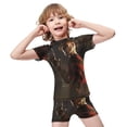 thumbnail image 4 of Horror Freddy Krueger Boys 2-Piece Swimsuit Set, Short Sleeve Rash Guard & Swim Trunks, 4 of 7