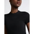 thumbnail image 4 of Scoop Women's and Women’s Plus Sweater Tee with Short Sleeves, Lightweight, Sizes XS-4X, 4 of 5