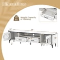 thumbnail image 3 of Costway 71" TV Stand for TVs up to 80" with Open Compartment Side Cabinets & Drawers White, 3 of 10