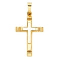 thumbnail image 1 of FB Jewels 14K Yellow Gold Christian Crucifix Cross Pendant 21mm X 15mm, 1 of 1