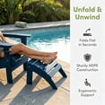 thumbnail image 3 of Folding Adirondack Ottoman HDPE Outdoor Adirondack Chair Footrest for Outside Indoor,19.7in W,Blue, 3 of 7