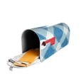 thumbnail image 3 of Mailbox Sleeve Reusable Waterproof Arc Opening With Soft Magnetic Strip Easy To Install Uv Protection 25.5x21 In Argyle Plaid Lightskyblue_49288_4, 3 of 8