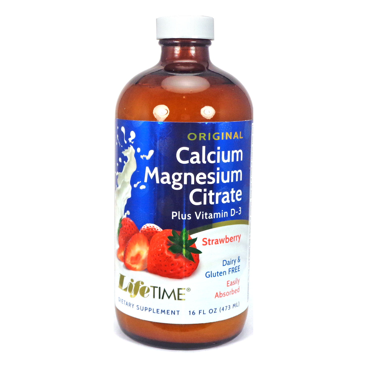 Lifetime Calcium Magnesium Citrate w/ Vitamin D3 Bone & Muscle Support Easy Absorption