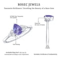 thumbnail image 6 of Rosec Jewels Pear Shape Tanzanite Solitaire Engagement Ring (AAA Quality, 0.8 Ct) - Tanzanite Diamond Ring, 925 Sterling Silver, US 4.00, 6 of 9