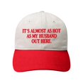 thumbnail image 2 of Funny "Almost As Hot As My Husband" Embroidered Hat Retro Aesthetic Two-Tone Snapback Cap for Women Trendy Camo & Graphic Adjustable Baseball Cap, 2 of 2