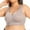 Gray, variant on Crunowin Women's Plus Size Sport Bra, Open Back Seamless Underwear Daily Bra Green XL