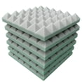 thumbnail image 2 of SDNall 6Pcs Acoustic Foam Stop Absorption Sponge Studio KTV Soundproof, 2 of 9