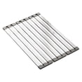 thumbnail image 1 of Escurridor de platos,Organizador de escurridor para fregadero de cocina,Escurridor de platos plegable de acero inoxidable,Escurridor de platos para 50cmx32.5cm, 1 of 8