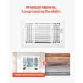 thumbnail image 5 of VEVOR 6 x 10 Inch Floor Registers, 6-Pack Floor Vents,HVAC 3-Direction Iron Vent Grilles for Home/Office Wall & Ceiling,Rustproof Anti-Peeling Air Vents Deflector Adjustable with Metal Damper,White, 5 of 9